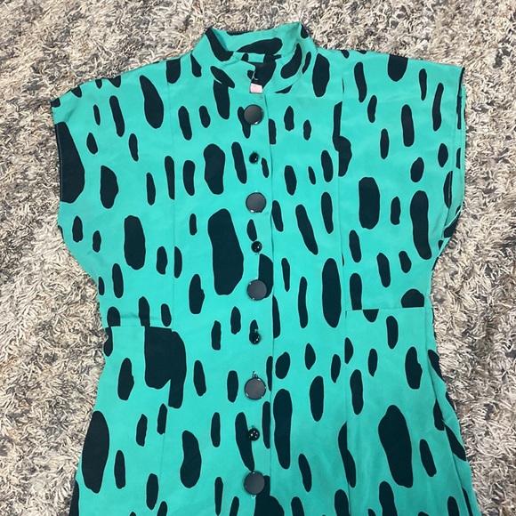 Vintage PlazaSouth 100% polyester made in USA printed dress size 8 - Picture 2 of 15